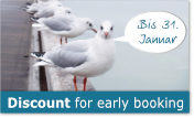 Early bird discount at the Baltic Sea
